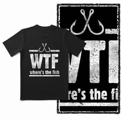 COOLMIND Z1018 Funny Fishing Graphic Cotton Tee