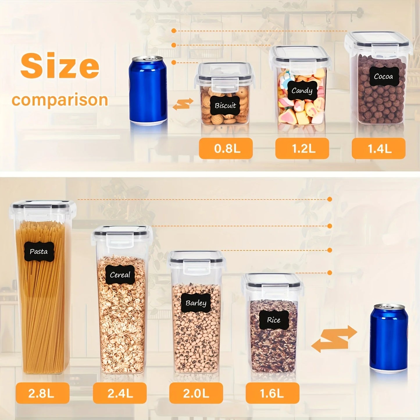 12PCS BPA-Free Airtight Food Containers with Lids