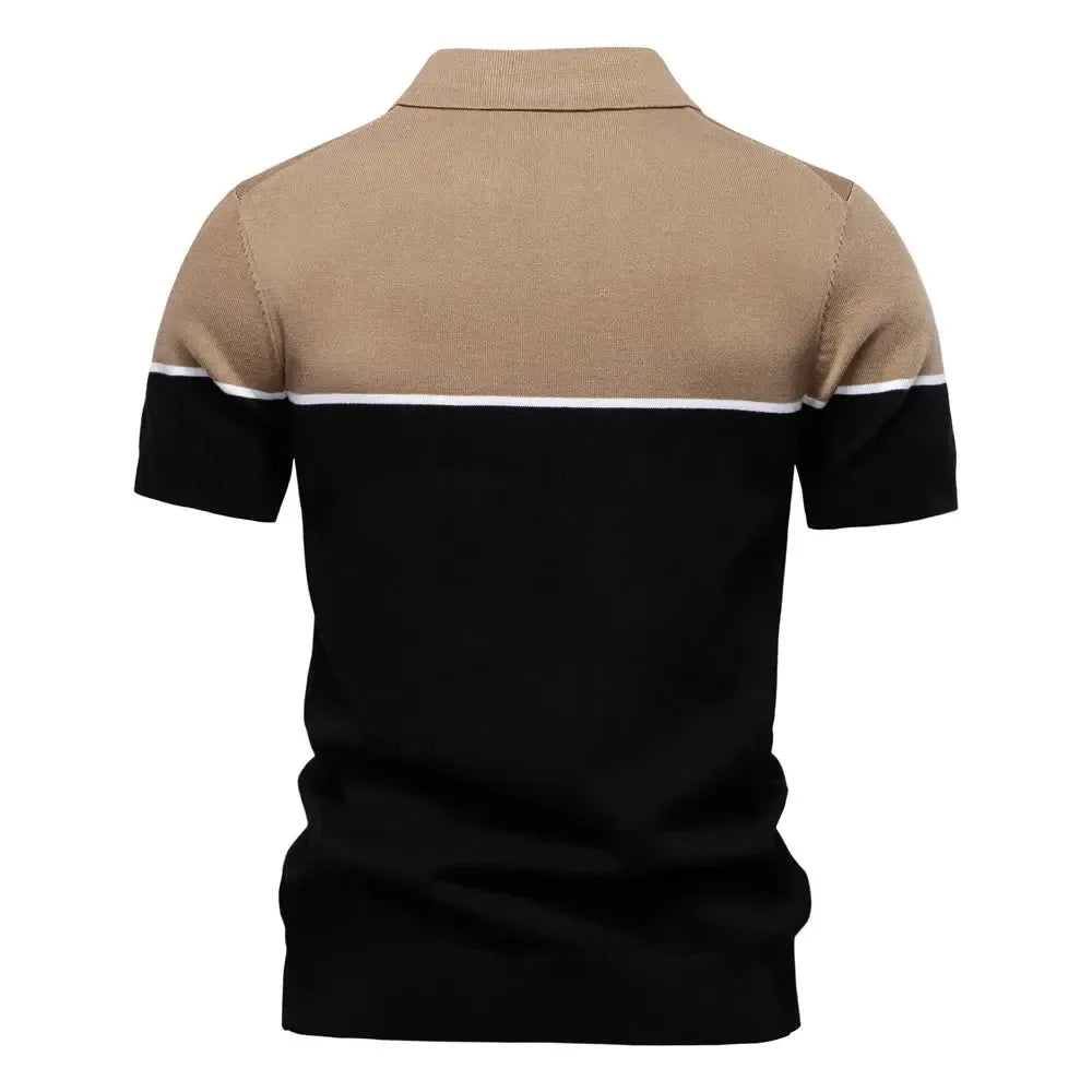 Men's Slim Fit Solid & Striped Polo Shirts - ShopHub