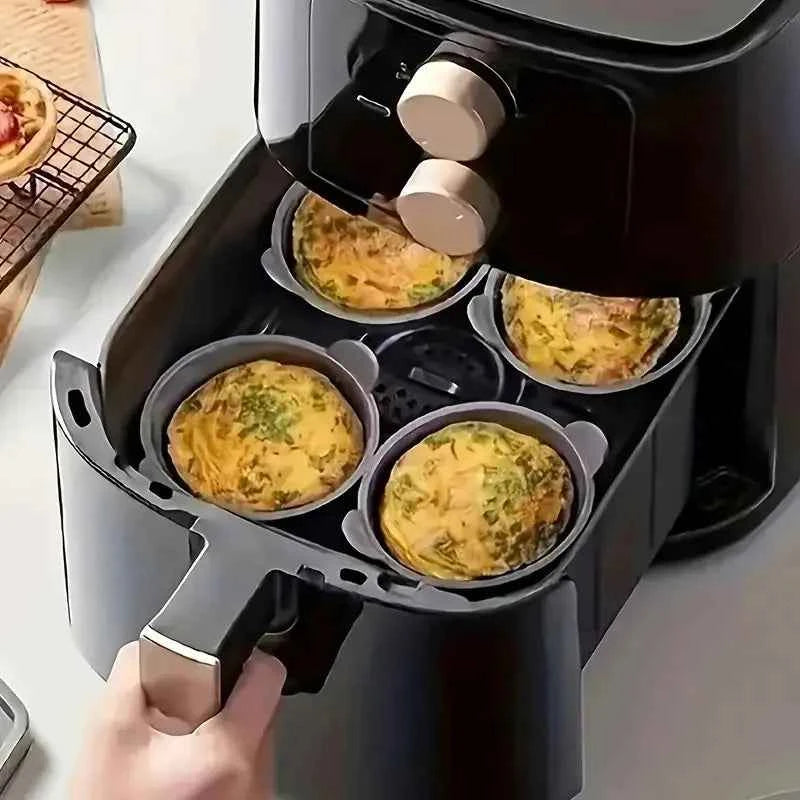 Air Fryer and Steamer-Specific Non-Stick Baking Molds - Easy Demolding for Cakes and Cupcakes - Reusable and Dishwasher Safe