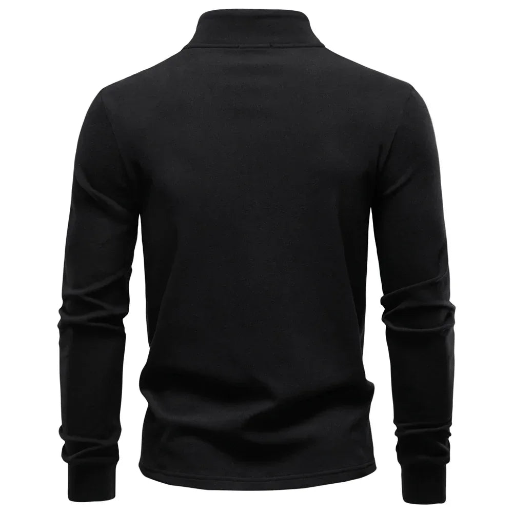 AIOPESON Solid Colour Zipper Sweatshirts - ShopHub