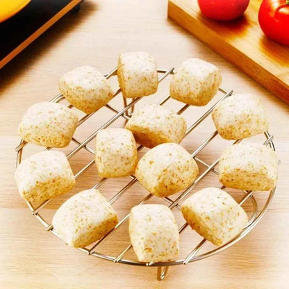 12.4Inch Stainless Steel Cooling Rack - Heavy Duty Oven & Air Fryer Compatible Grid for Baking/Steaming/Grilling Dishwasher Safe