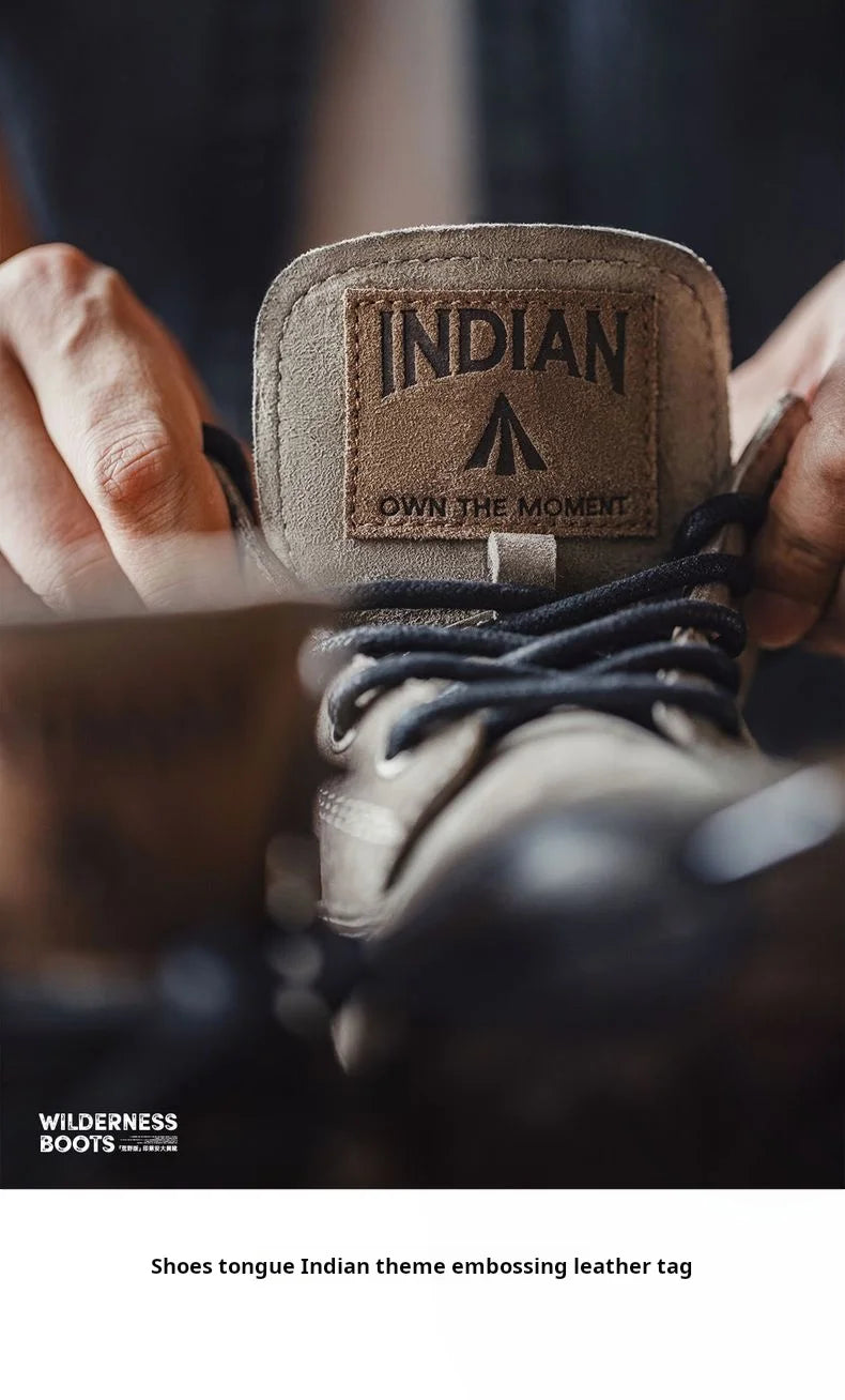 Maden Full Grain Pigskin Leather High Top Work Boots