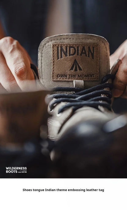Maden Full Grain Pigskin Leather High Top Work Boots