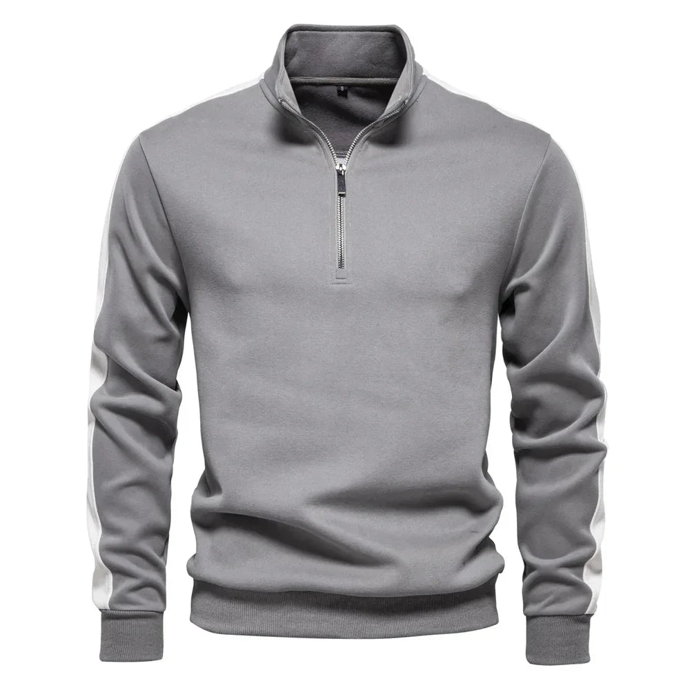 AIOPESON Men's Patchwork Quarter Zip Sweatshirts - ShopHub