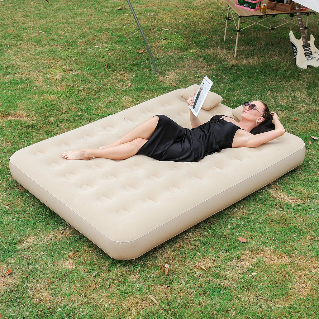 AZULBLANCO PVC Flocked Inflatable Mattress