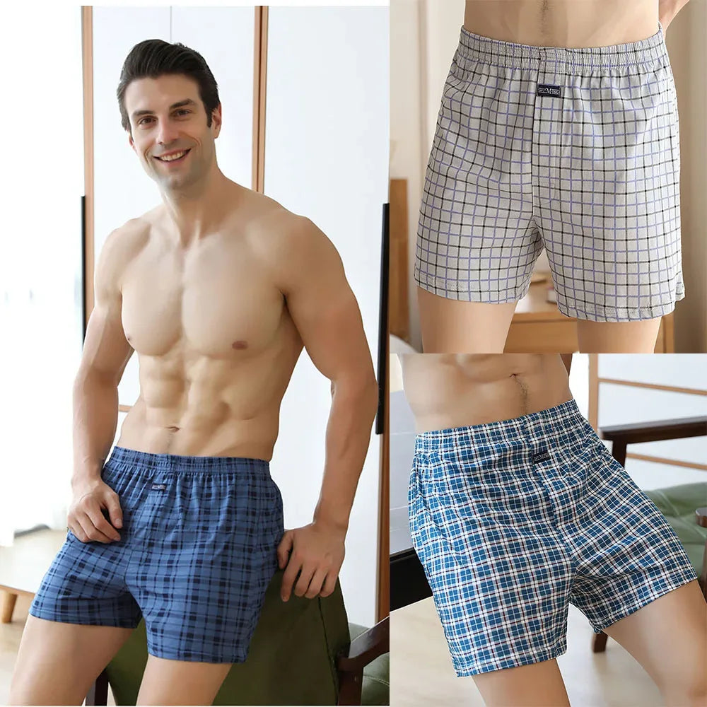 Men's 3 Pack 100% Cotton Pajama Shorts - ShopHub