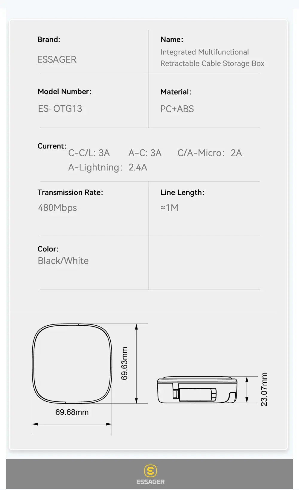 Essager USB C to Type C Cable - ShopHub
