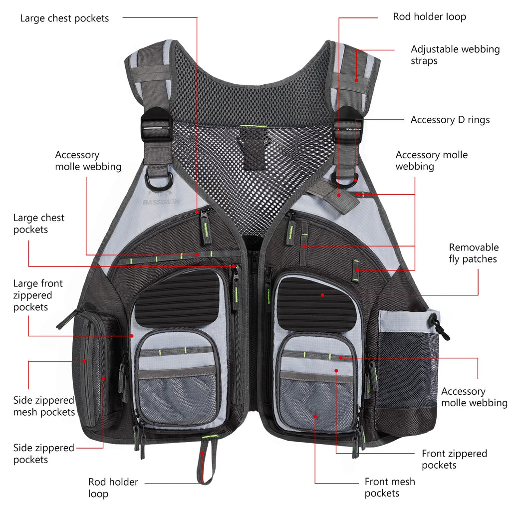 BASSDASH Fishing Vests ShopHub