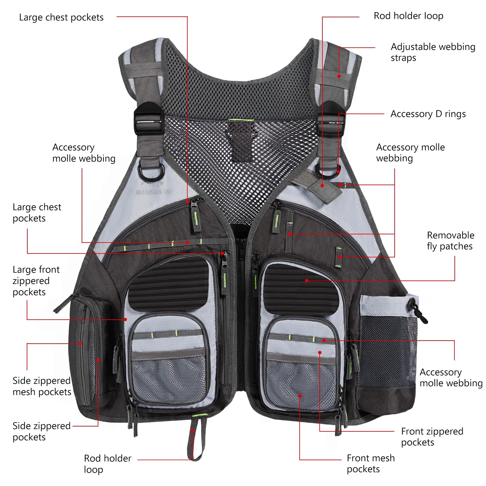 BASSDASH Fishing Vests ShopHub