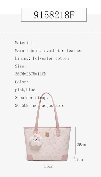 FOXER Summer New Women's Shoulder Bag PVC Leather Daily Tote Bag Female Commuting Purse Large Capacity Handbag for Everyday Use