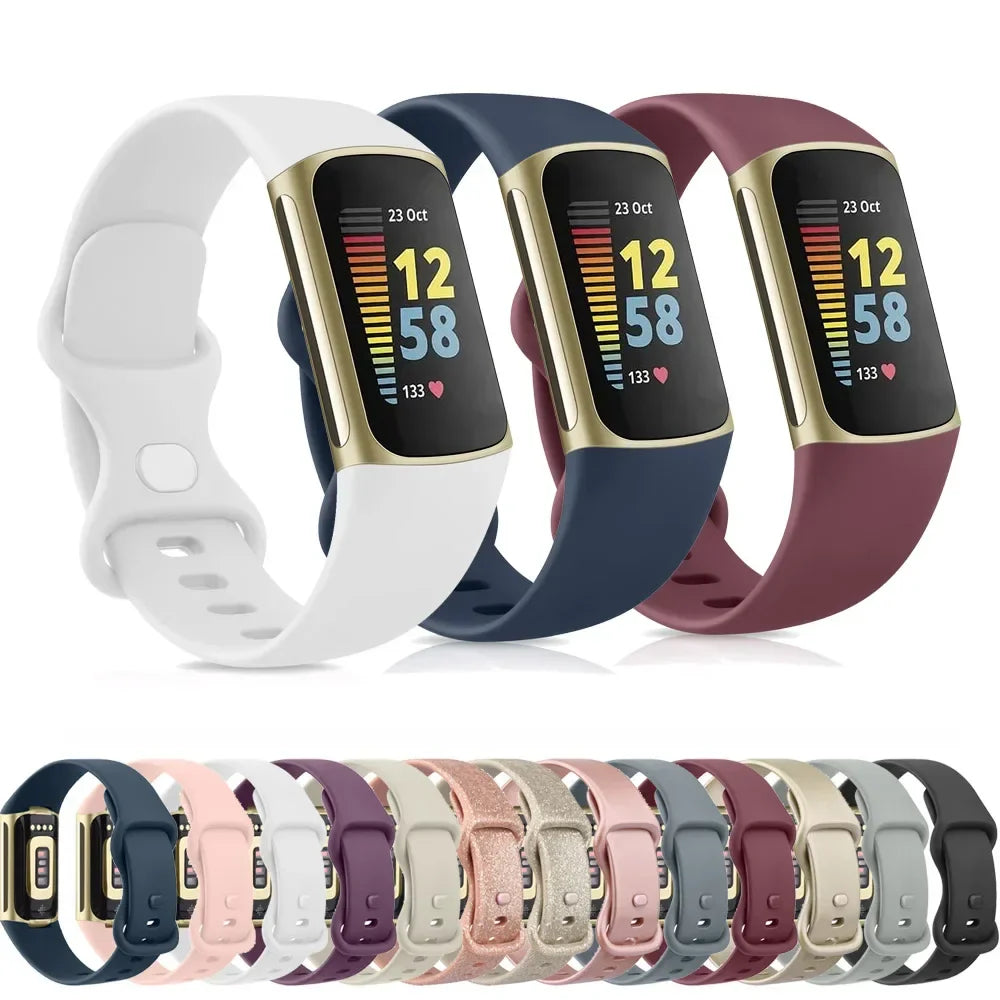 Silicone Sport Strap for the Fitbit Charge 5 Series (25 colours available) Habicare