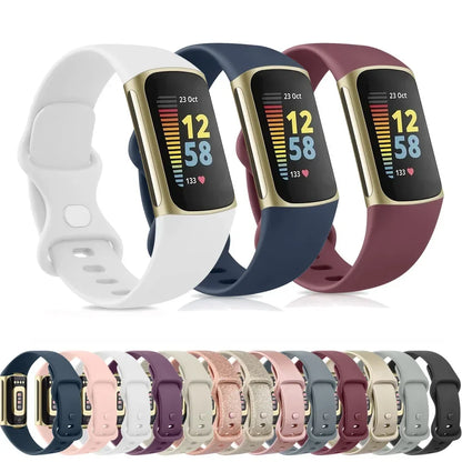 Silicone Sport Strap for the Fitbit Charge 5 Series (25 colours available) Habicare