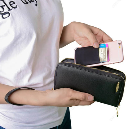 Mobile Phone Card Holders Phone Wallet Stick on Card Holder for Phone Case Adhesive Sticker Cell Phone Wallet Credit Cardholder