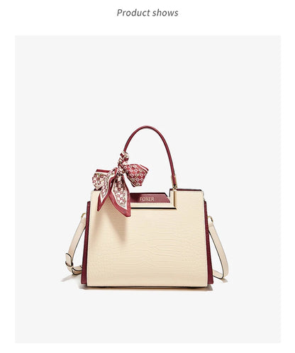 FOXER Luxury Leather Handbag — Premium Cowhide Craftsmanship