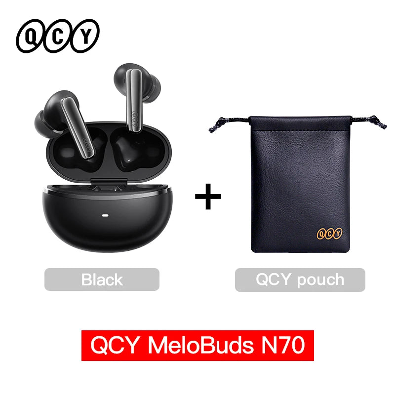 QCY HT18 Wireless Earbuds Bluetooth 6.0 with Hi-Res LDAC, Adaptive ANC, Dual-Driver Design, and In-Ear Detection - ShopHub