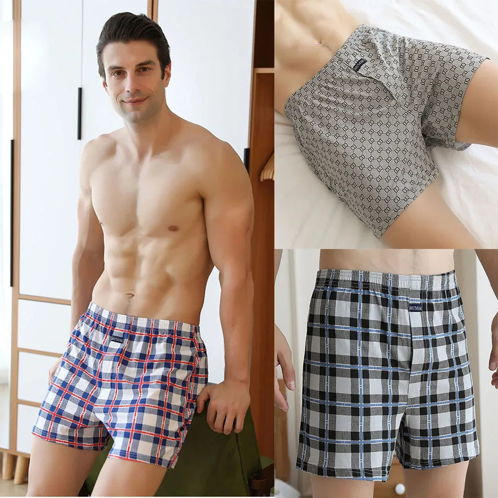Men's 3 Pack 100% Cotton Pajama Shorts - ShopHub