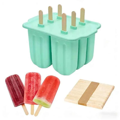 Silicone Popsicle Mold with Lid, Kitchen Tools & Accessories, Practical Kitchen Items, Easy Release Ice Cream Making Mold