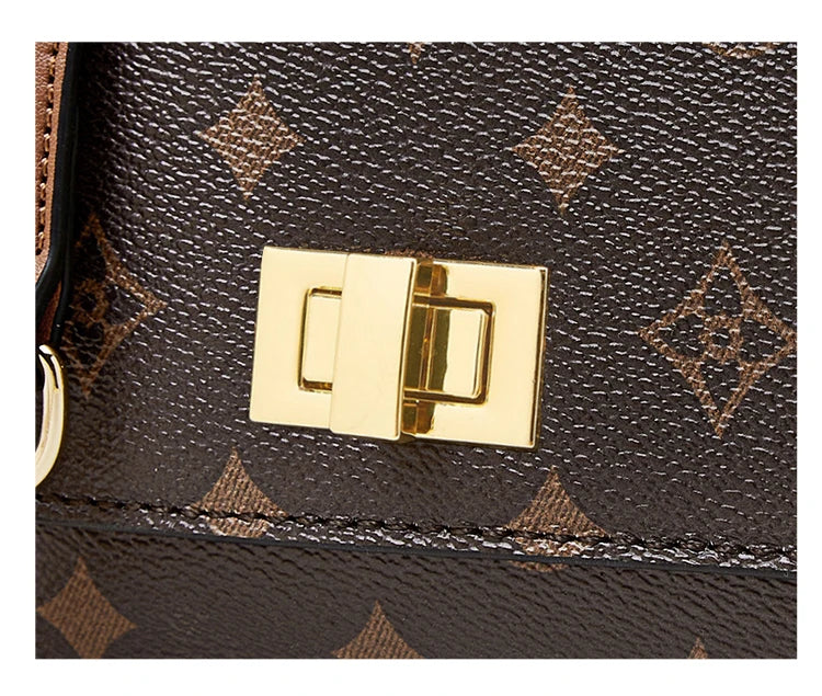 FOXER Vintage Monogram Chain Crossbody Bag