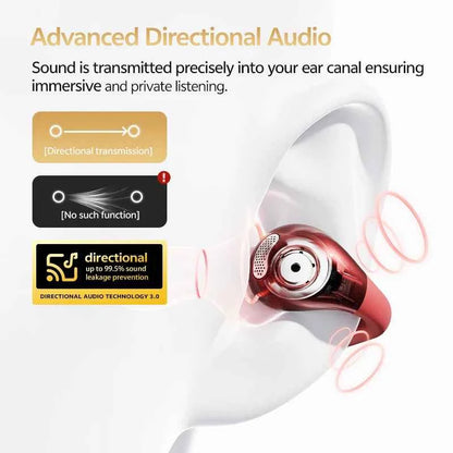 QCY C30S Open Ear Bluetooth Headphones with LDAC Wireless Technology and 40H Playtime