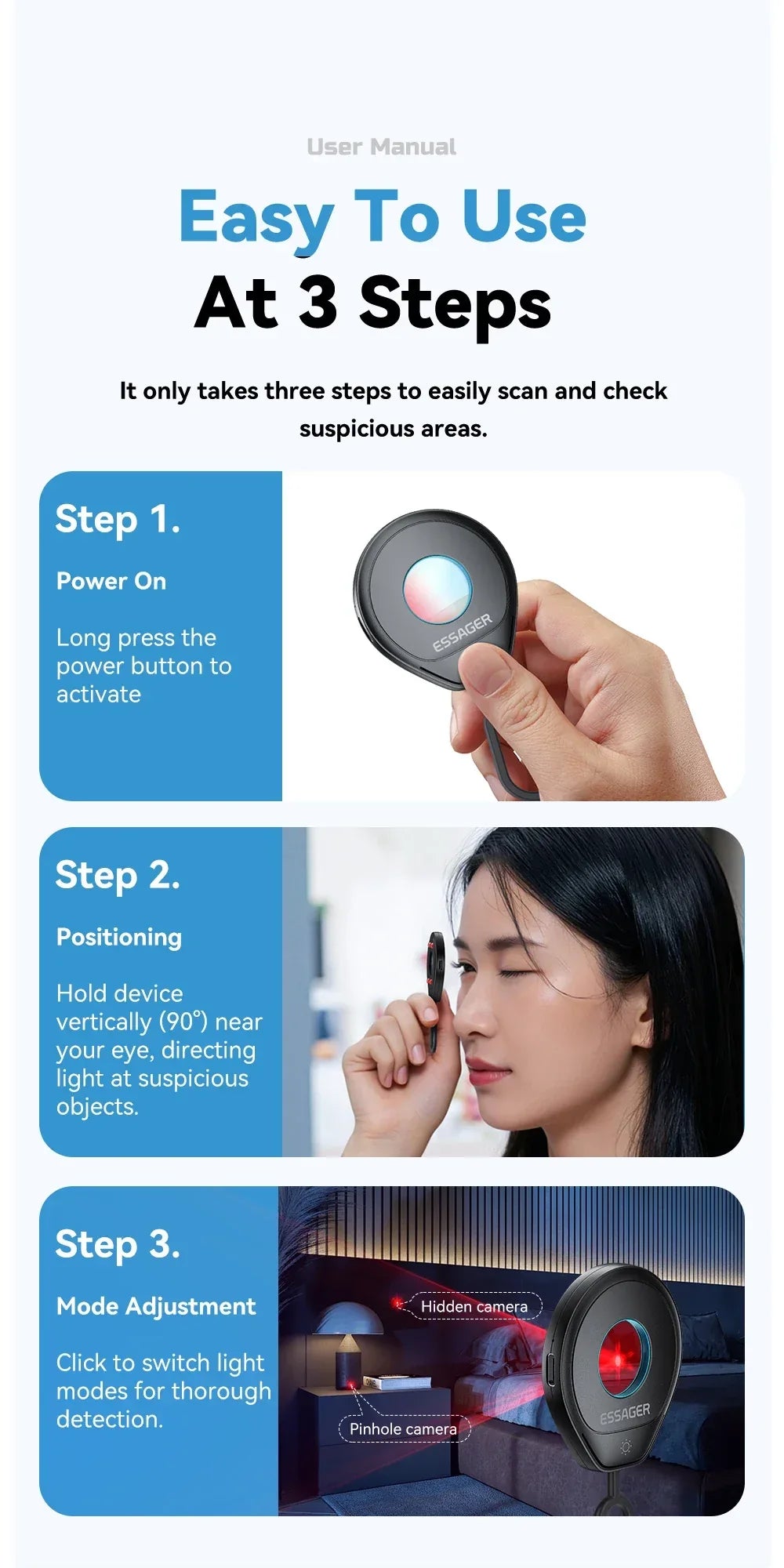 Essager Mini Hidden Camera Detector - ShopHub