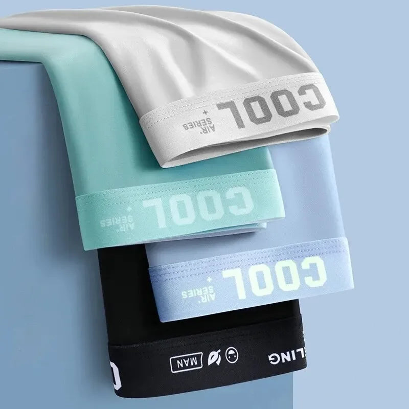 4 Pack Men's Ice Silk Boxer Shorts - ShopHub