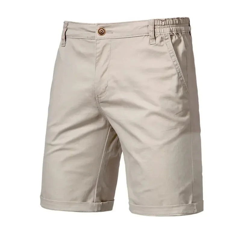 AIOPESON Men's 100% Cotton Solid Shorts - ShopHub