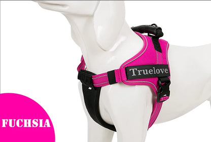 Truelove Dog Harness No-Pull Reflective Stitching Ensure Two Ways Using Explosion-proof Outdoor Adventure Big Dog Puppy TLH5753