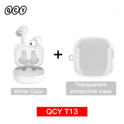 QCY T13 Wireless Earphones with 4 Mic ENC, HD Call, Stereo Sound, Touch Control, Long Standby 40Hrs - ShopHub