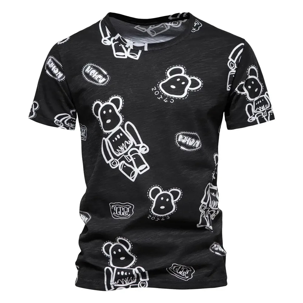 AIOPESON Dot Printed Short Sleeved T-Shirts - ShopHub