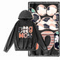 Vintage Dog Graphic Acid-Washed Black Hoodie