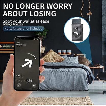 Rfid Carbon Fibe Airtag Wallets