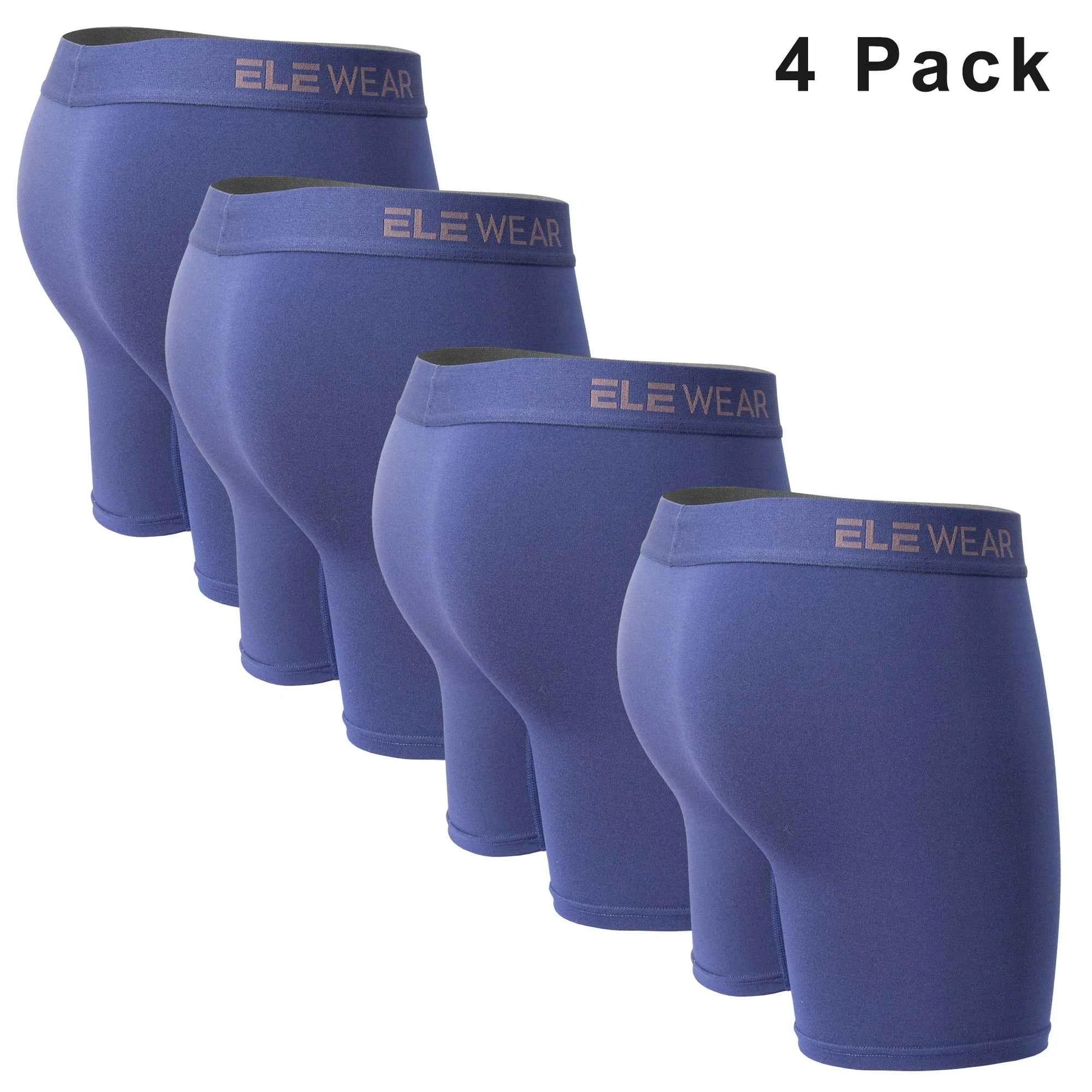 4 Pack Men's Breathable Boxershorts with Opening - Plus Size