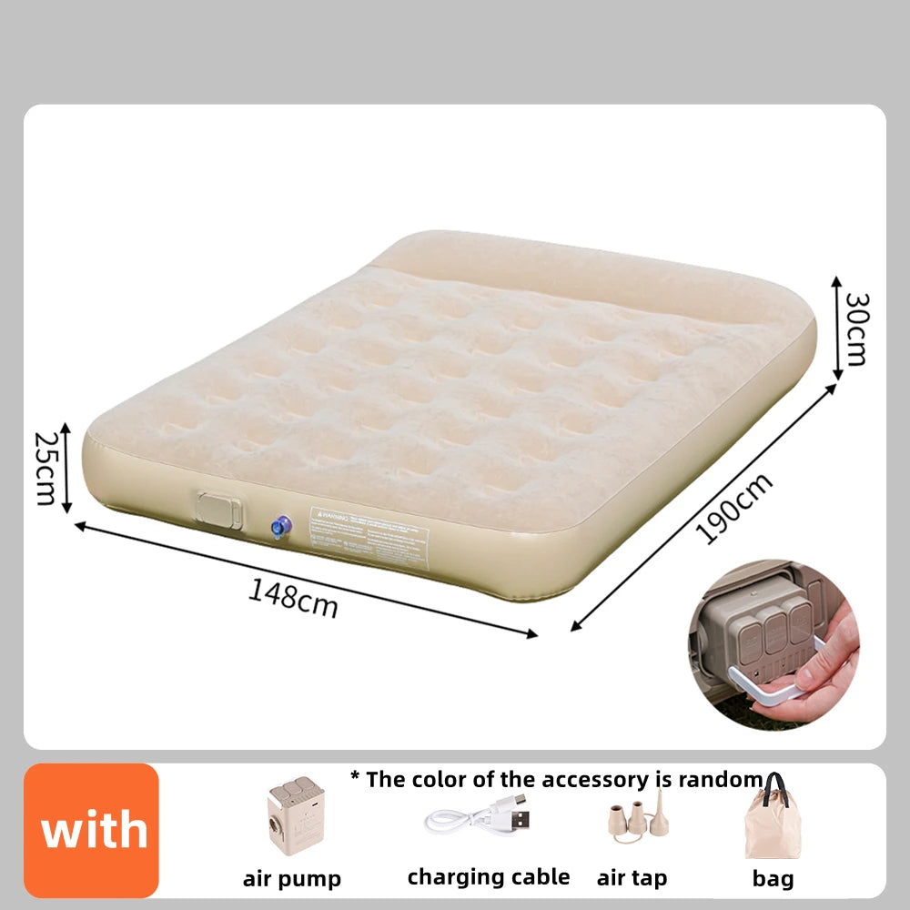 AZULBLANCO PVC Flocked Inflatable Mattress