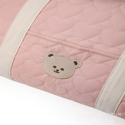 Large Capacity Mommy Bag Travel Tote Bag for Women Baby Diaper Bag Floral Print Multifunctional Crossbody Bag