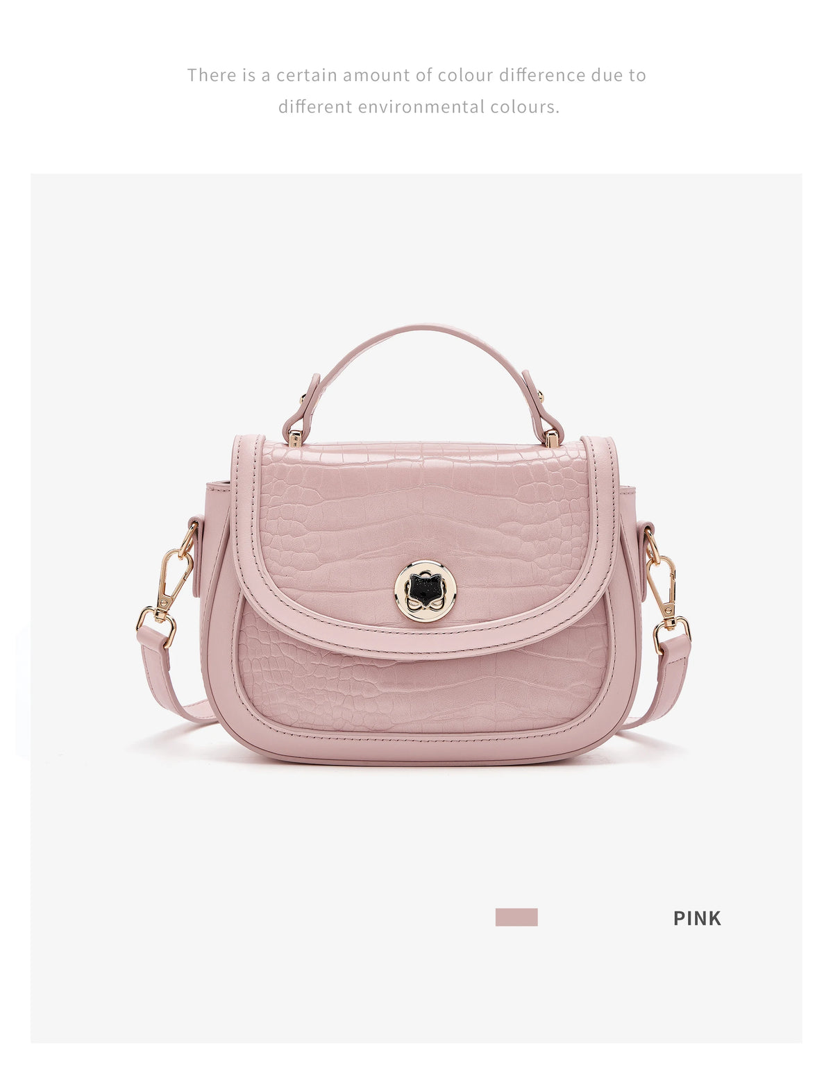 FOXER Chic Luxury Shoulder Bag for Women PU Leather Pink Top‑handle Handbag Fashion Ladies Crossbody Purse for Daily Dating