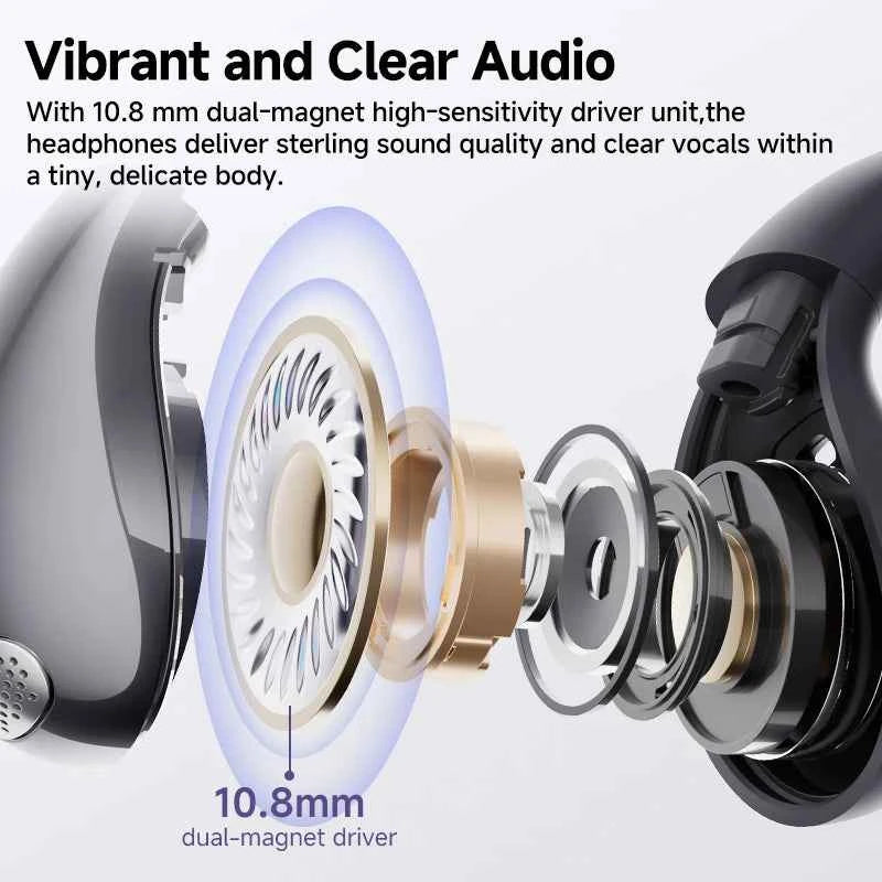 QCY Crossky C30 Wireless Earphones Bluetooth 5.4 Ear clip TWS Sports Earbuds Open Ear Earclip Dual-Connection Headphone