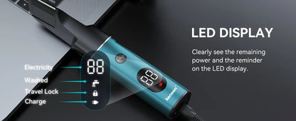 Kensen S16 Body Hair Trimmer Kit for Men with LED Display Rechargeable Electric Beard Shaver