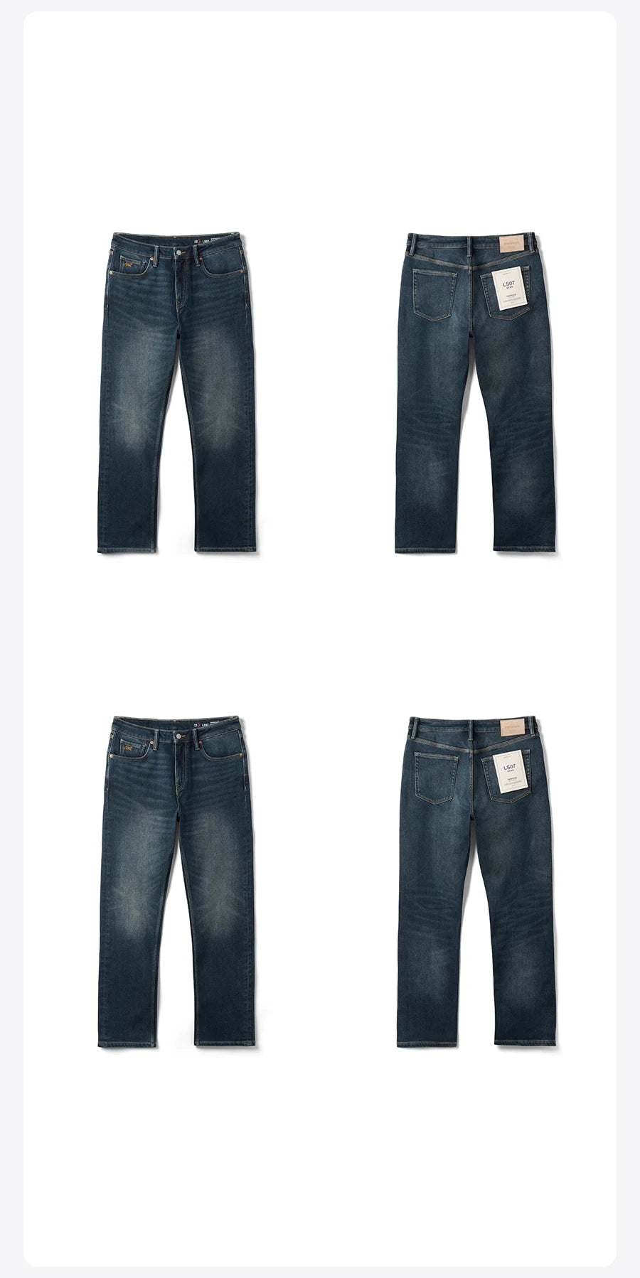 SIMWOOD 2026 Spring New 15oz Warm Micro Fleece Lining Jeans Men Loose Straight Plus Size Denim Trousers