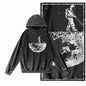 Orbit Runner Astronaut Acid-Washed Black Hoodie