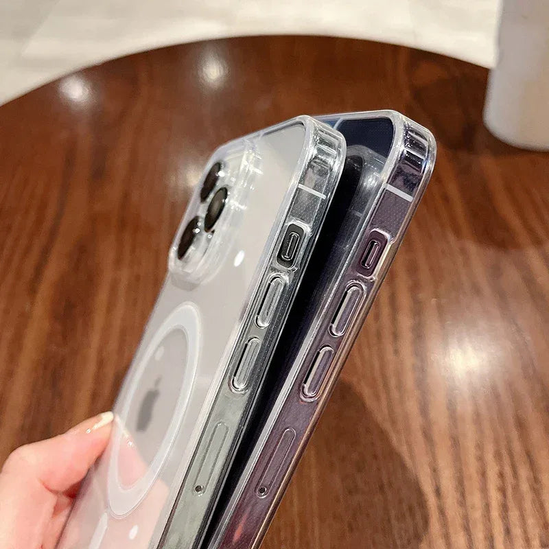 QIXTWO Magesafe Magnetic Transparent Wireless Charge Case - ShopHub