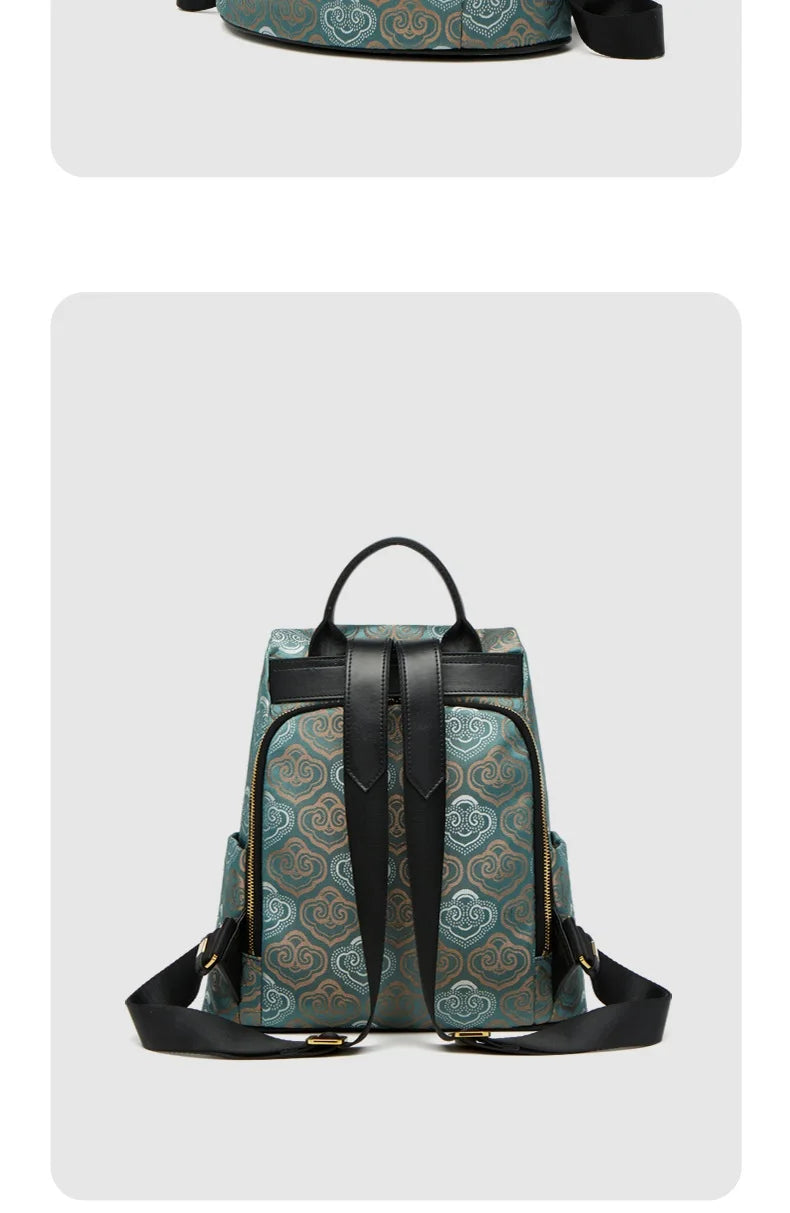 Limited New ZOOLER Handmade Cow Leather Backpack Women Fashion Bag Luxury Large Capacity Backpack Chinese Style #SC2050