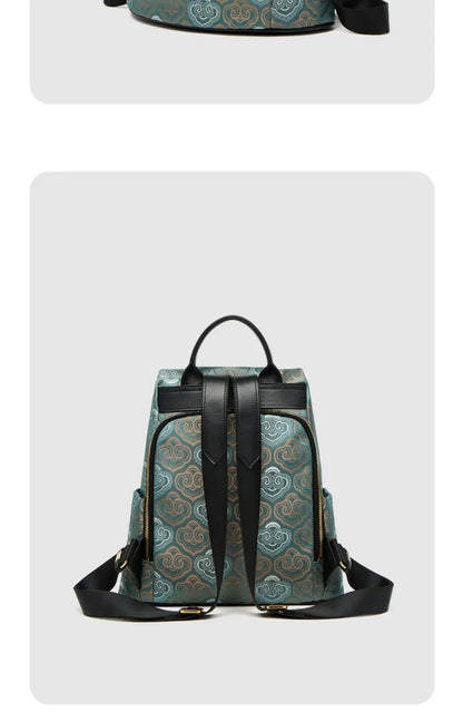 Limited New ZOOLER Handmade Cow Leather Backpack Women Fashion Bag Luxury Large Capacity Backpack Chinese Style #SC2050