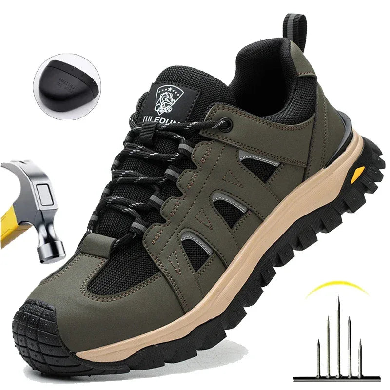 Kankeirr Men’s Steel Toe Work Shoes - ShopHub