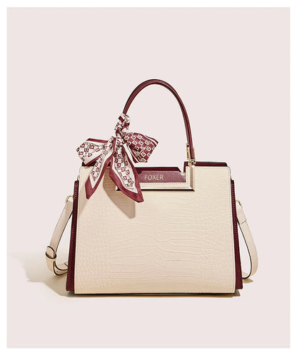 FOXER Luxury Leather Handbag — Premium Cowhide Craftsmanship
