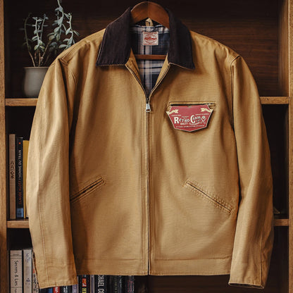 Maden Retro Canvas Detroit Hunting J001 Jacket Heavyweight Pocket Work Jacket Lapel Collar Zipper Coat for Men's Spring and Fall