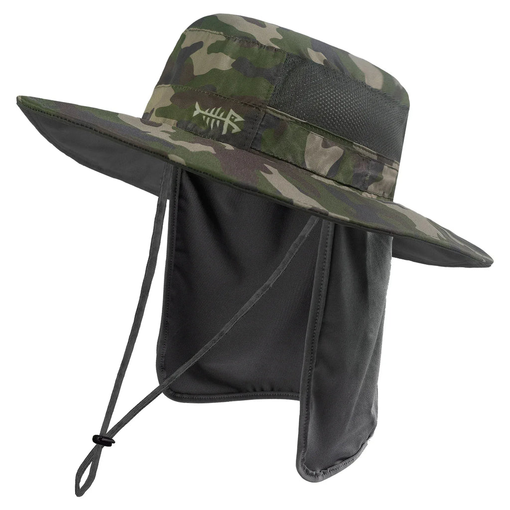BASSDASH UPF 50+ UV Protection Bucket Hat Army Green Camo