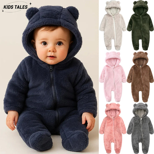 Kids Tales Little Cuddle Hooded Zip Baby Romper