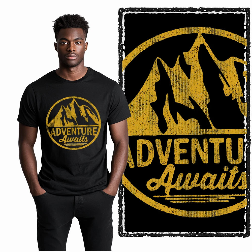 COOLMIND YA002 Adventure Graphic Cotton Tee
