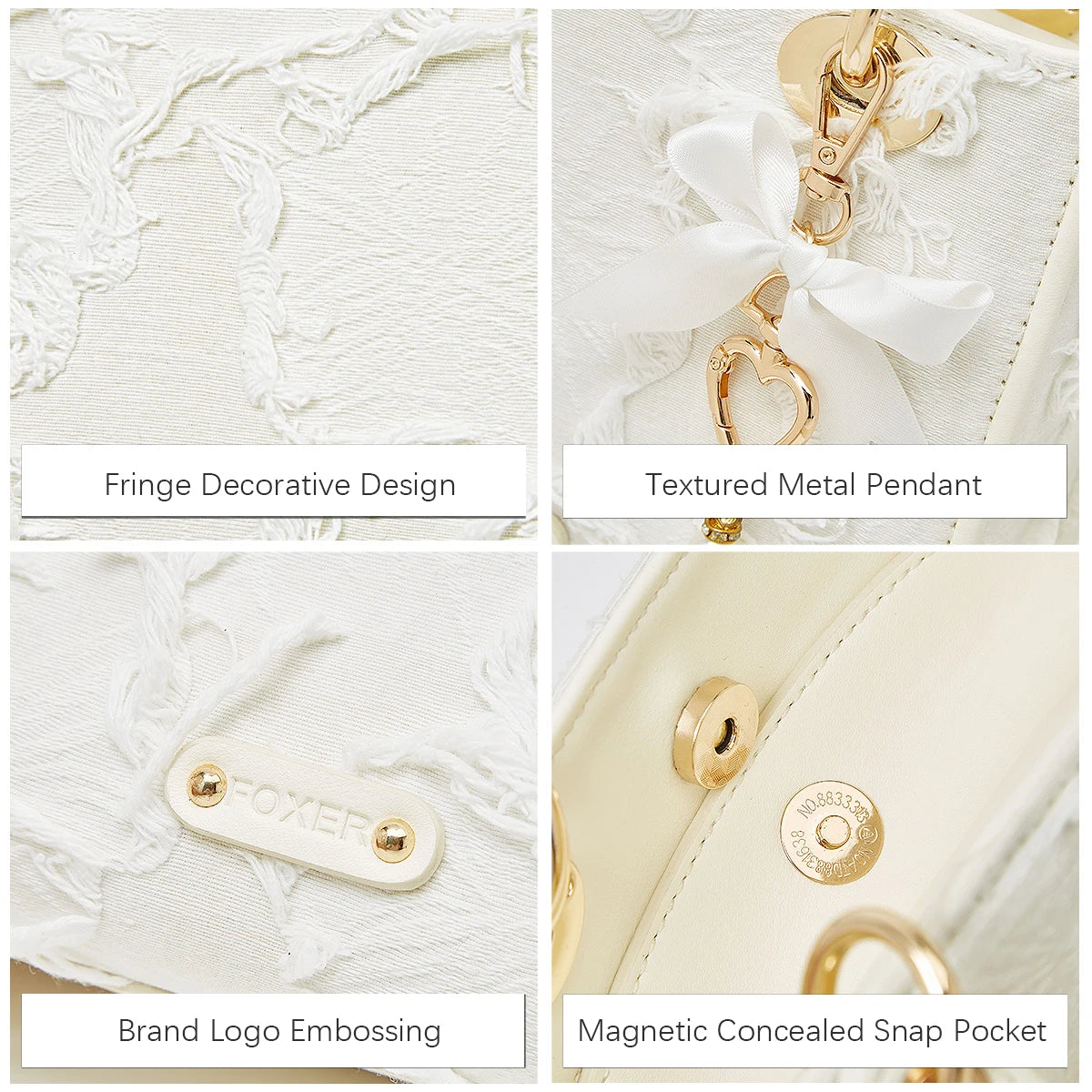 FOXER Lady's Handbag – Elegant Crossbody Bag in Premium Fabric